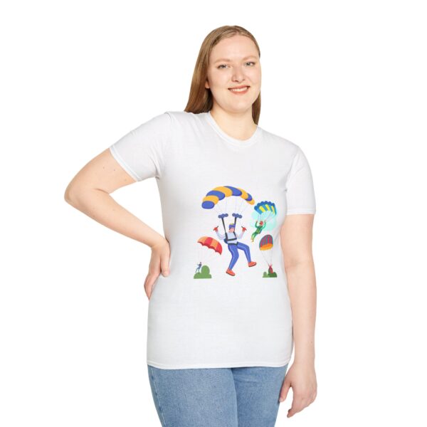 Skydiver Extreme Sports Unisex Softstyle T-Shirt – Bold Front Graphic & Soft Comfort - Image 3