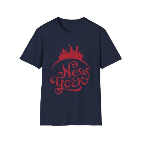 New York City Soft-Style T-Shirt – Bold Red NY Graphic & Script - Image 22