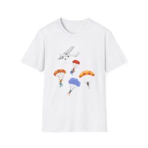 Skydivers Unisex Softstyle T-Shirt – Bold Graphic & Lightweight Comfort
