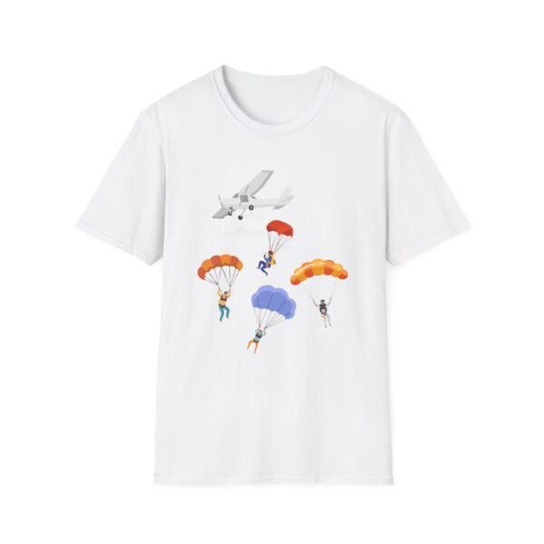 Skydivers Unisex Softstyle T-Shirt – Premium White Tee for Extreme Sports & Adventure Lovers