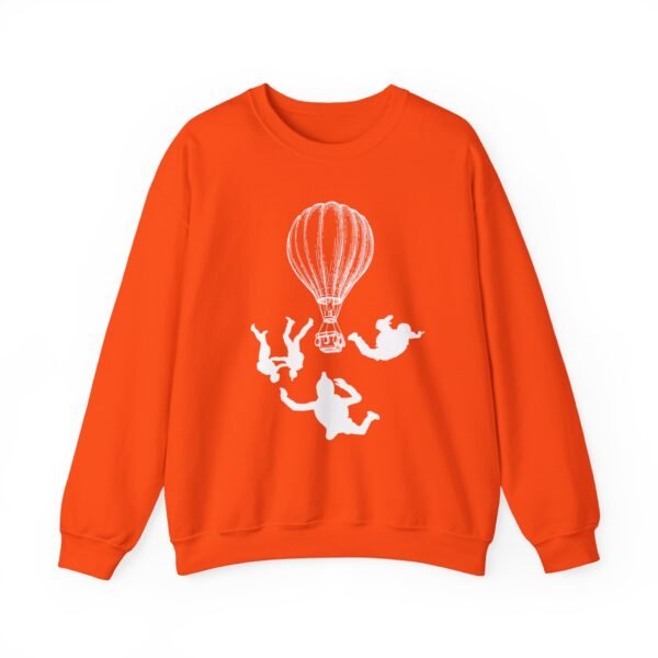 Unisex Heavy Blend™ Crewneck Sweatshirt with Skydiver Graphic Front Print – Extreme Sports & Adrenaline Style - Image 11