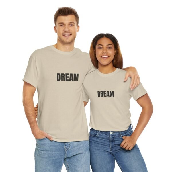 Black 'DREAM' Unisex Heavy Cotton Tee | Comfortable & Durable | Free Shipping on All Orders - Image 8