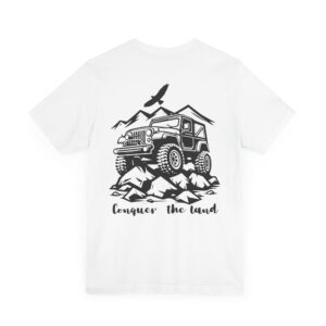 Conquer The Land Unisex Softstyle T-Shirt – Bold Back Graphic & Soft Comfort