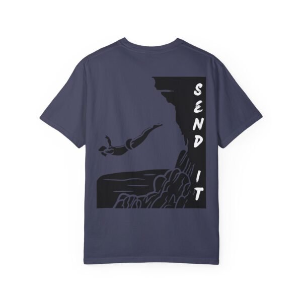 Send It – Cliff Jump Graphic Unisex Garment-Dyed T-Shirt | Extreme Sports & Adventure Tee - Image 49