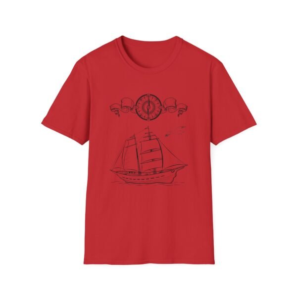 Unisex Soft-Style T-Shirt with Ship and Compass Graphic – 100% Cotton, Comfortable & Durable - Image 25