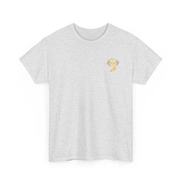 Phoenix Rise Unisex Heavy Cotton T-Shirt – Gold Phoenix Graphic Tee - Image 10