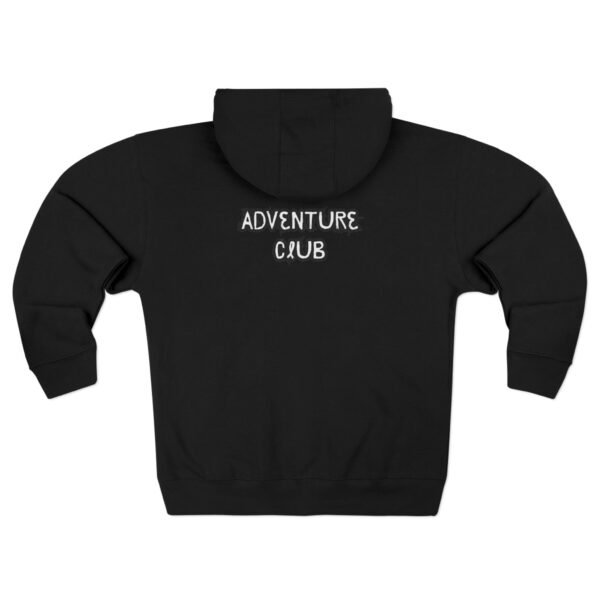 Black 'Adventure Club' Unisex Zip Hoodie | Stylish & Comfortable | Free Shipping on All Orders - Image 7