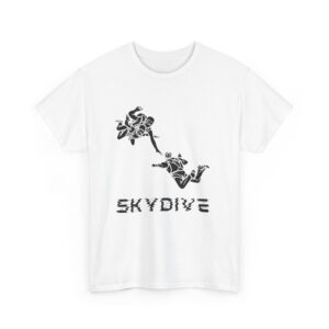 Skydive Unisex Heavy Cotton Tee – Bold Graphic Print & Durable Comfort