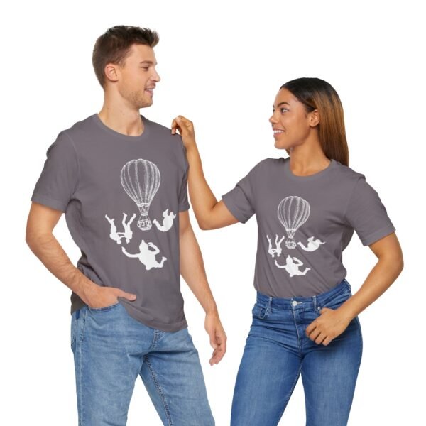 Unisex Jersey Short Sleeve Tee with Skydiver Graphic Front Print – Extreme Sports & Adrenaline Style - Image 35