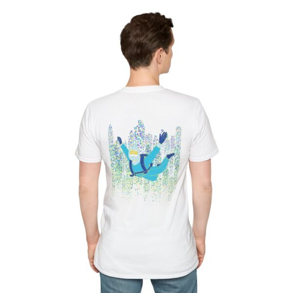 Skydiver Unisex Softstyle T-Shirt – Extreme Sports & Adventure Tee | Back Graphic Design - Image 4