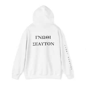 Unisex Know Thyself Hoodie – Greek Philosophy Design & Premium Comfort