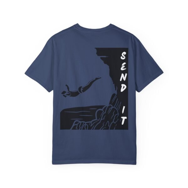 Send It – Cliff Jump Graphic Unisex Garment-Dyed T-Shirt | Extreme Sports & Adventure Tee - Image 51