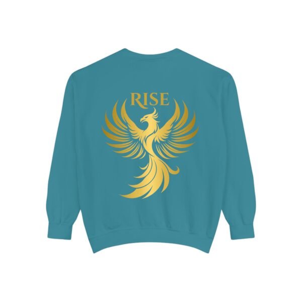 Phoenix Rise Unisex Garment-Dyed Sweatshirt – Gold Phoenix Graphic - Image 25