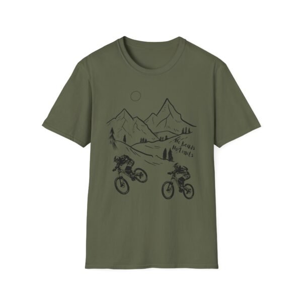 Mountain Biking Graphic Unisex Softstyle T-Shirt | Shred the Trails Tee - Image 35