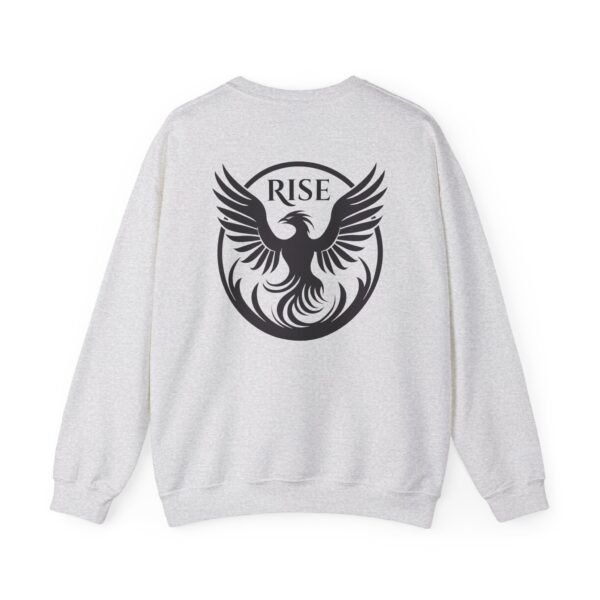 Bold Phoenix Rise Unisex Heavy Blend Crewneck Sweatshirt – Statement Back Design - Image 7