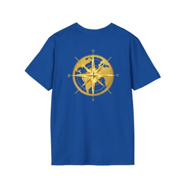 Unisex Soft-Style T-Shirt with Gold World & Compass Graphic – 100% Cotton, Comfortable & Durable - Image 20