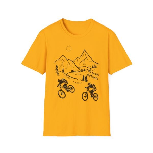 Mountain Biking Graphic Unisex Softstyle T-Shirt | Shred the Trails Tee - Image 9