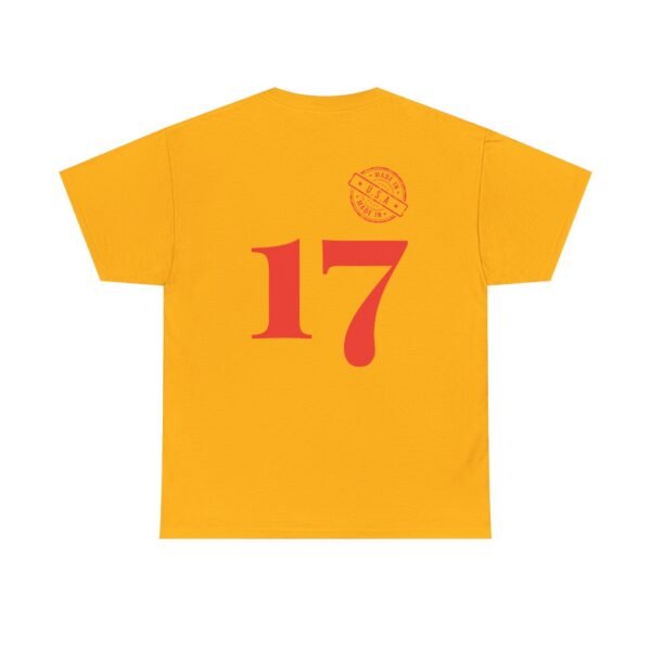 Unisex Heavy Cotton T-Shirt with Bold "17" & Made in America Design | Classic & Durable - Image 10