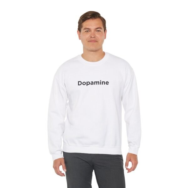 Black 'Dopamine' Unisex Heavy Blend™ Crewneck Sweatshirt | Soft & Stylish | Free Shipping on All Orders - Image 6