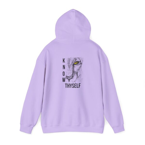 "Know Thyself" Lion Graphic Hoodie – Unisex Heavy Blend Sweatshirt, Cotton-Polyester, Cozy & Durabl - Image 35