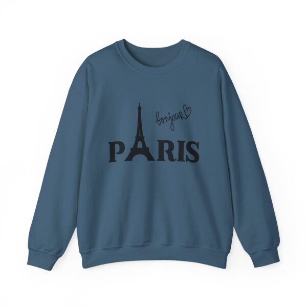 Bonjour Paris Unisex Crewneck Sweatshirt – Bold Front Design & Cozy Comfort - Image 18