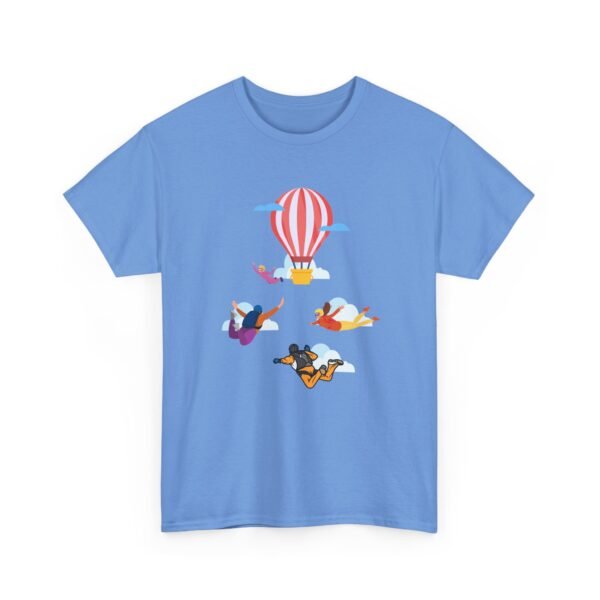 Unisex Heavy Cotton Tee – Skydiver & Hot Air Balloon Graphic | Bold Adventure-Inspired T-Shirt - Image 22