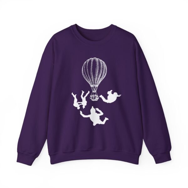 Unisex Heavy Blend™ Crewneck Sweatshirt with Skydiver Graphic Front Print – Extreme Sports & Adrenaline Style - Image 29