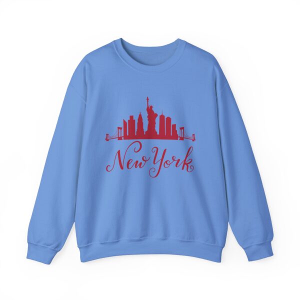 New York Unisex Crewneck Sweatshirt – Bold Red Graphic & Cozy Comfort - Image 18