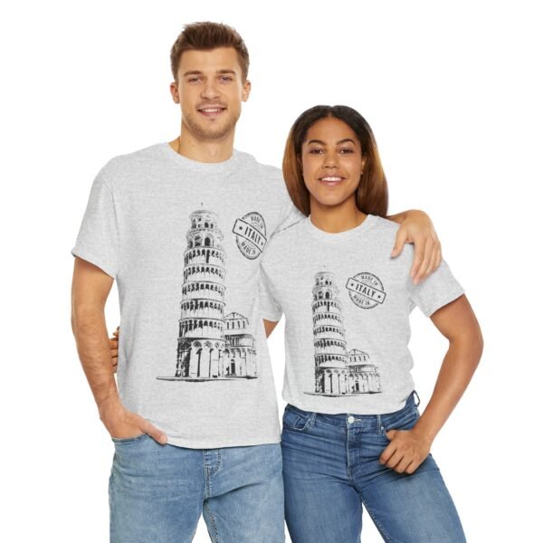 Unisex Cotton T-Shirt with Pisa Tower & "Made in Italy" Design | Stylish & Comfortable - Image 25