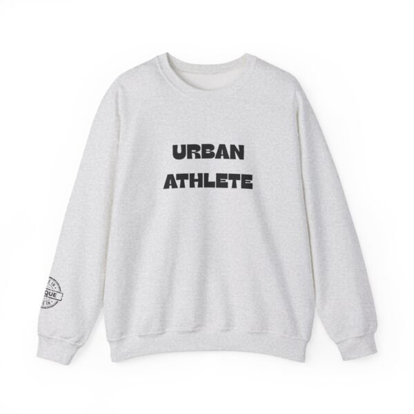 Urban Athlete Crewneck Sweatshirt with "Made in Unique" Sleeve Stamp – Comfortable & Durable - Image 7