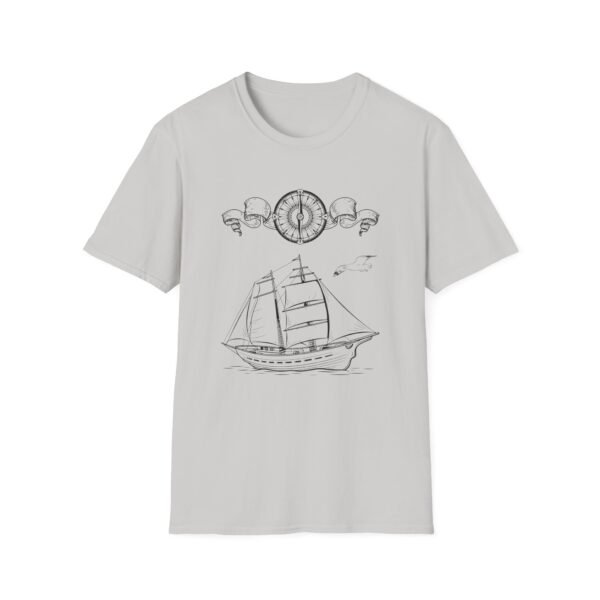 Unisex Soft-Style T-Shirt with Ship and Compass Graphic – 100% Cotton, Comfortable & Durable - Image 8