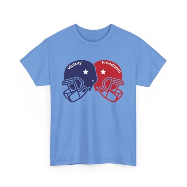 Unisex Heavy Cotton Tee – Bold Dual Helmet Design | Victory & Freedom Graphic T-Shirt - Image 40