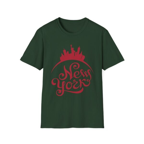 New York City Soft-Style T-Shirt – Bold Red NY Graphic & Script - Image 14