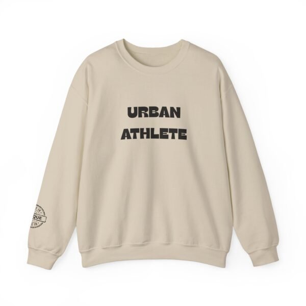 Urban Athlete Crewneck Sweatshirt with "Made in Unique" Sleeve Stamp – Comfortable & Durable - Image 8