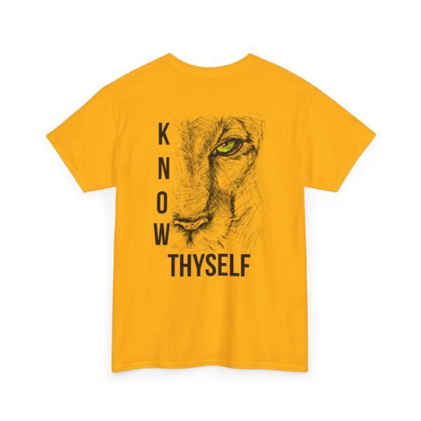 "Know Thyself" Lion Graphic T-Shirt – Unisex Heavy Cotton Tee - Image 17