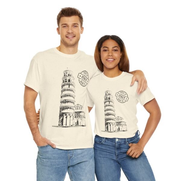 Unisex Cotton T-Shirt with Pisa Tower & "Made in Italy" Design | Stylish & Comfortable - Image 13