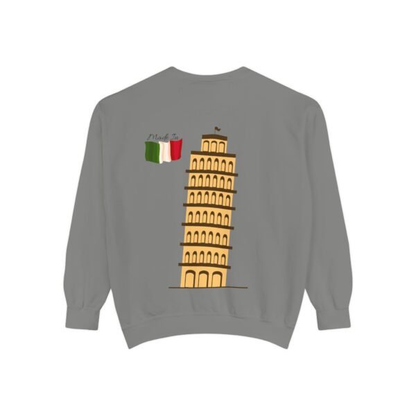 Unisex Garment-Dyed Sweatshirt with Pisa Tower & Italian Flag | Cozy & Stylish - Image 10