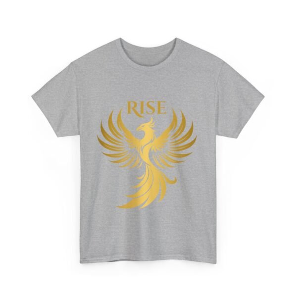 Phoenix Rise Unisex Heavy Cotton T-Shirt – Gold Phoenix Graphic Tee - Image 16