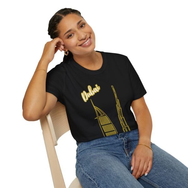 Gold Dubai Graphic Unisex T-Shirt – Soft & Stylish - Image 23