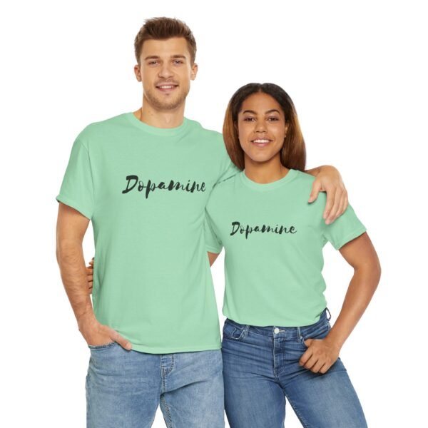 Unisex Heavy Cotton T-Shirt with Black Script "Dopamine" Print – Trendy & Durable - Image 16