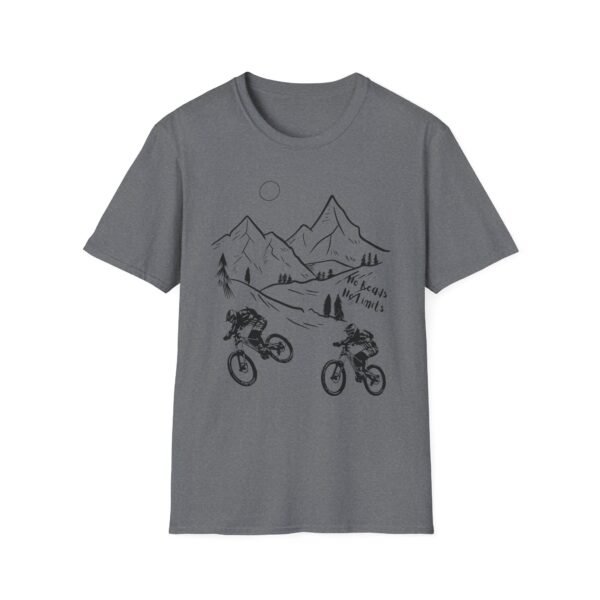 Mountain Biking Graphic Unisex Softstyle T-Shirt | Shred the Trails Tee - Image 19