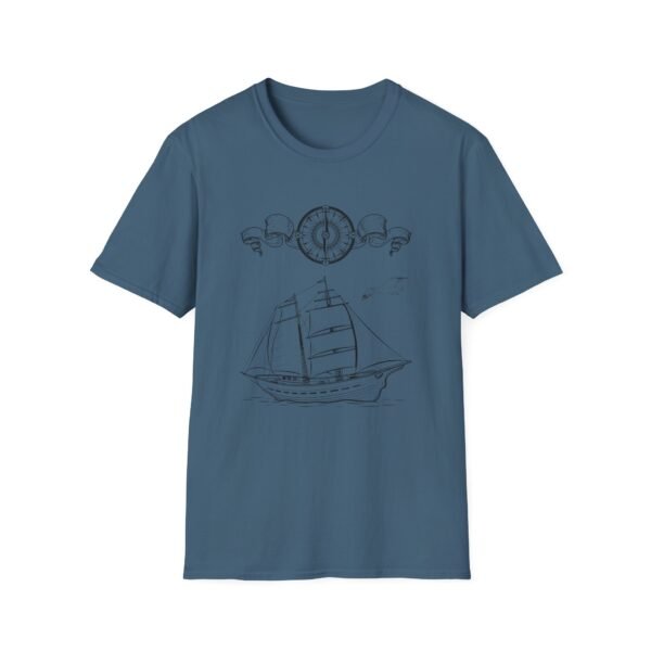 Unisex Soft-Style T-Shirt with Ship and Compass Graphic – 100% Cotton, Comfortable & Durable - Image 18