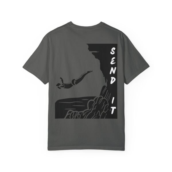 Send It – Cliff Jump Graphic Unisex Garment-Dyed T-Shirt | Extreme Sports & Adventure Tee - Image 37