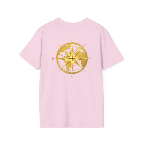 Unisex Soft-Style T-Shirt with Gold World & Compass Graphic – 100% Cotton, Comfortable & Durable - Image 23