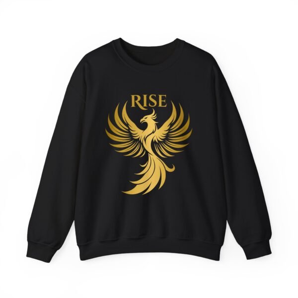 Phoenix Rise Unisex Heavy Blend™ Crewneck Sweatshirt – Gold Phoenix Graphic - Image 7