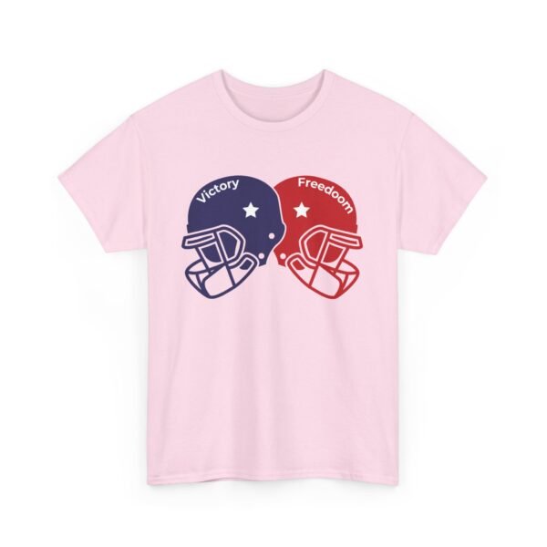 Unisex Heavy Cotton Tee – Bold Dual Helmet Design | Victory & Freedom Graphic T-Shirt - Image 25