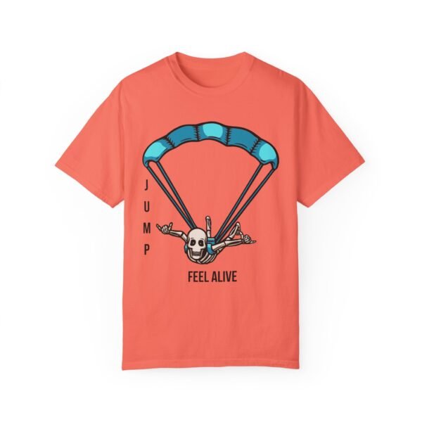 Unisex Garment-Dyed T-shirt with Skydiver Graphic Front Print – Extreme Sports & Adrenaline Style - Image 33