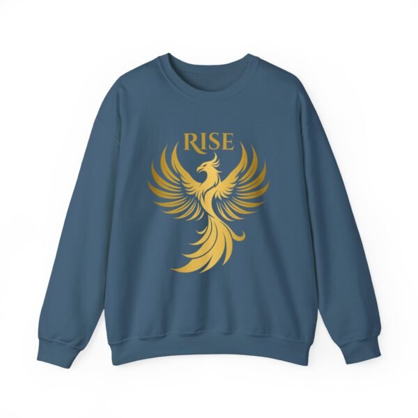 Phoenix Rise Unisex Heavy Blend™ Crewneck Sweatshirt – Gold Phoenix Graphic - Image 31