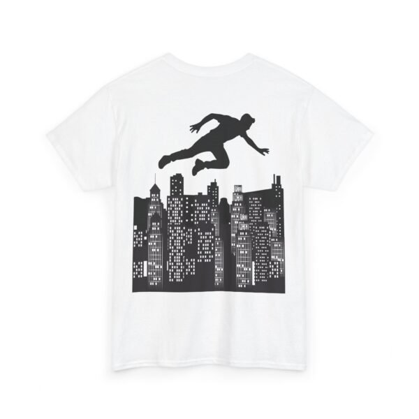 Parkour Unisex Heavy Cotton Tee – Extreme Sports & Urban Freerunning Graphic T-shirt