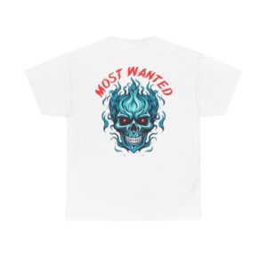 Unisex Heavy Cotton Tee - Blue Skull Most Wanted